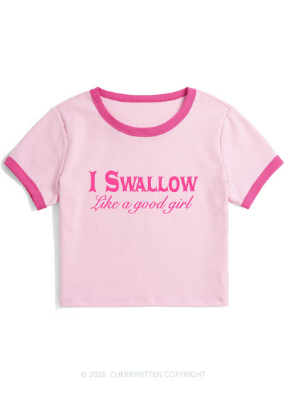 Swallow Like Good Girl Y2K Ringer Tee Cherrykitten