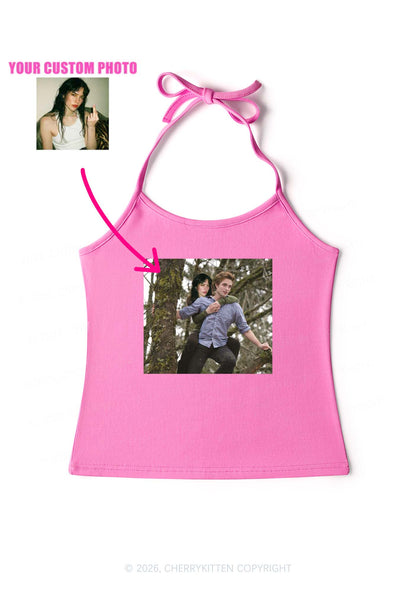 Custom Face Y2K Halter Neck Cami Cherrykitten