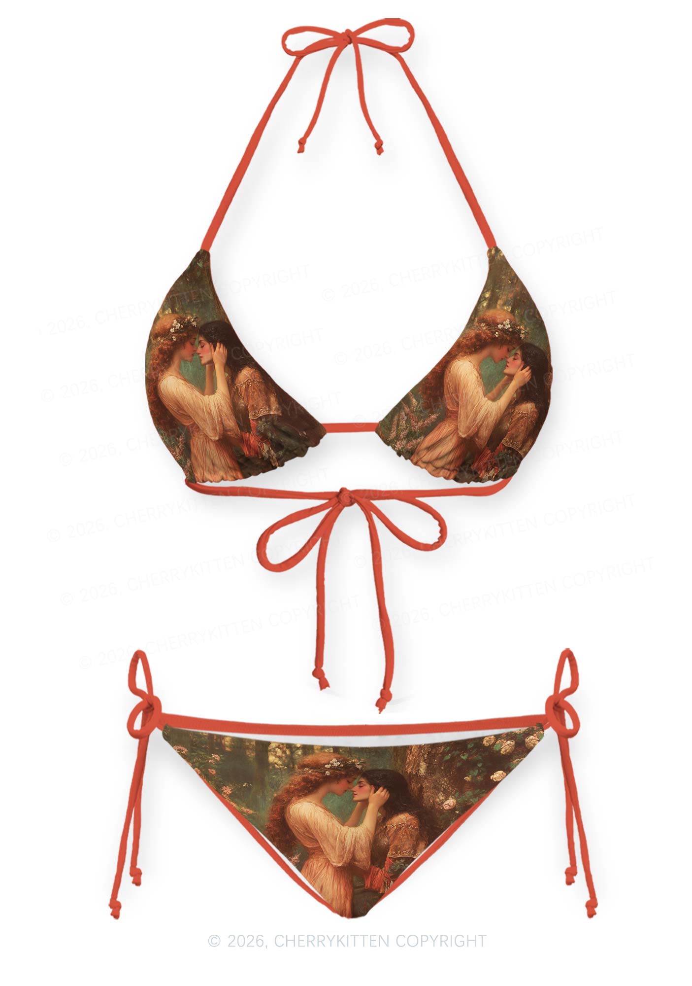 The Lesbians Pride Y2K Print Bikini Set Cherrykitten