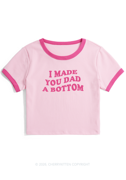 I Made You Dad A Bottom Pride Y2K Ringer Tee Cherrykitten