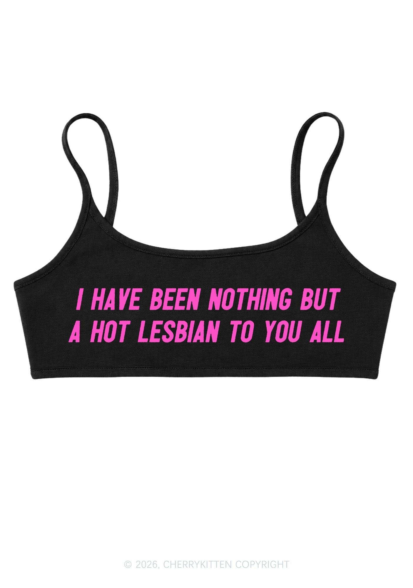 I Have Been A Hot Lesbian Pride Y2K Super Crop Cami Cherrykitten