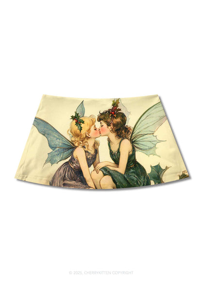 Fairy Kiss Pride Y2K Print Mini Skirt Cherrykitten