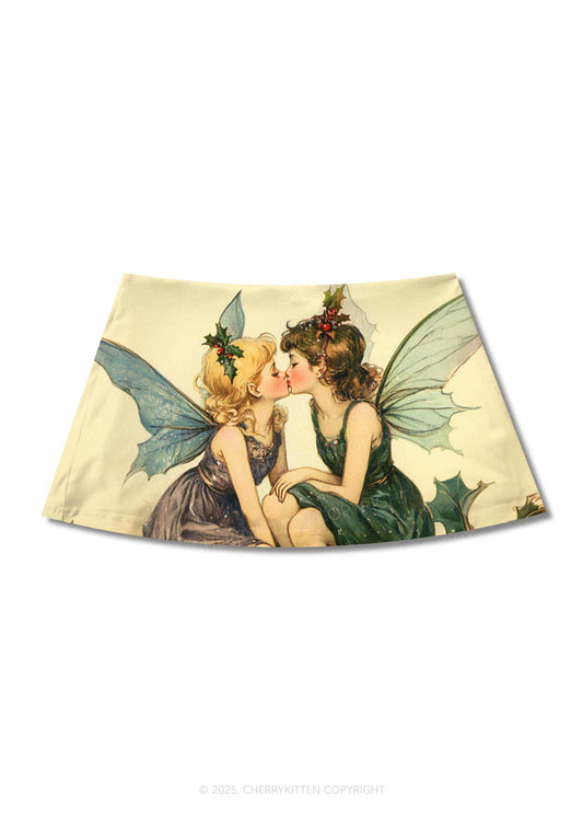 Fairy Kiss Pride Y2K Print Mini Skirt Cherrykitten
