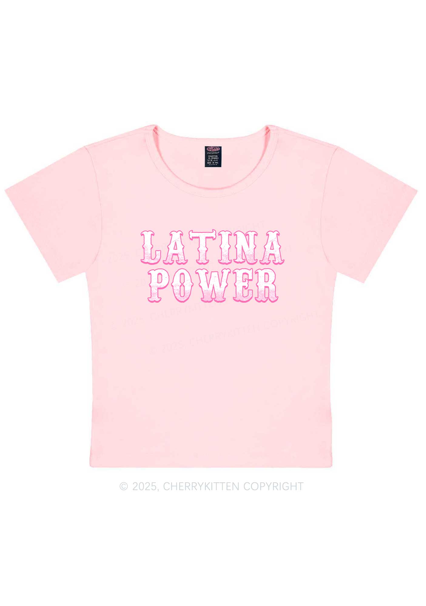 Latina Power Y2K Baby Tee Cherrykitten