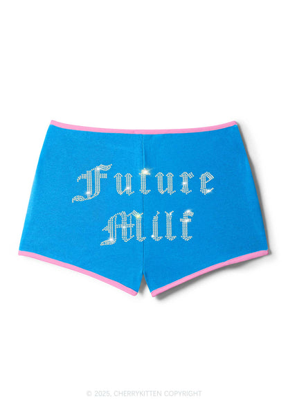 Rhinestone Future Mxxf Y2K Booty Shorts Cherrykitten