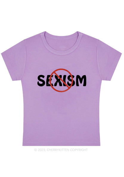 Curvy Stop Sexism Baby Tee Cherrykitten