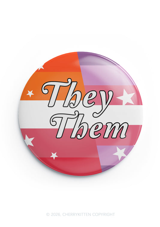 They Them Flag Pride 1Pc Y2K Pin Badge Cherrykitten