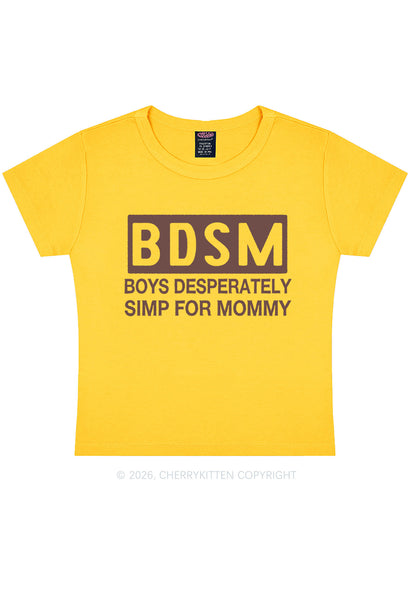 Boys Desperately Simp For Mommy Y2K Baby Tee Cherrykitten