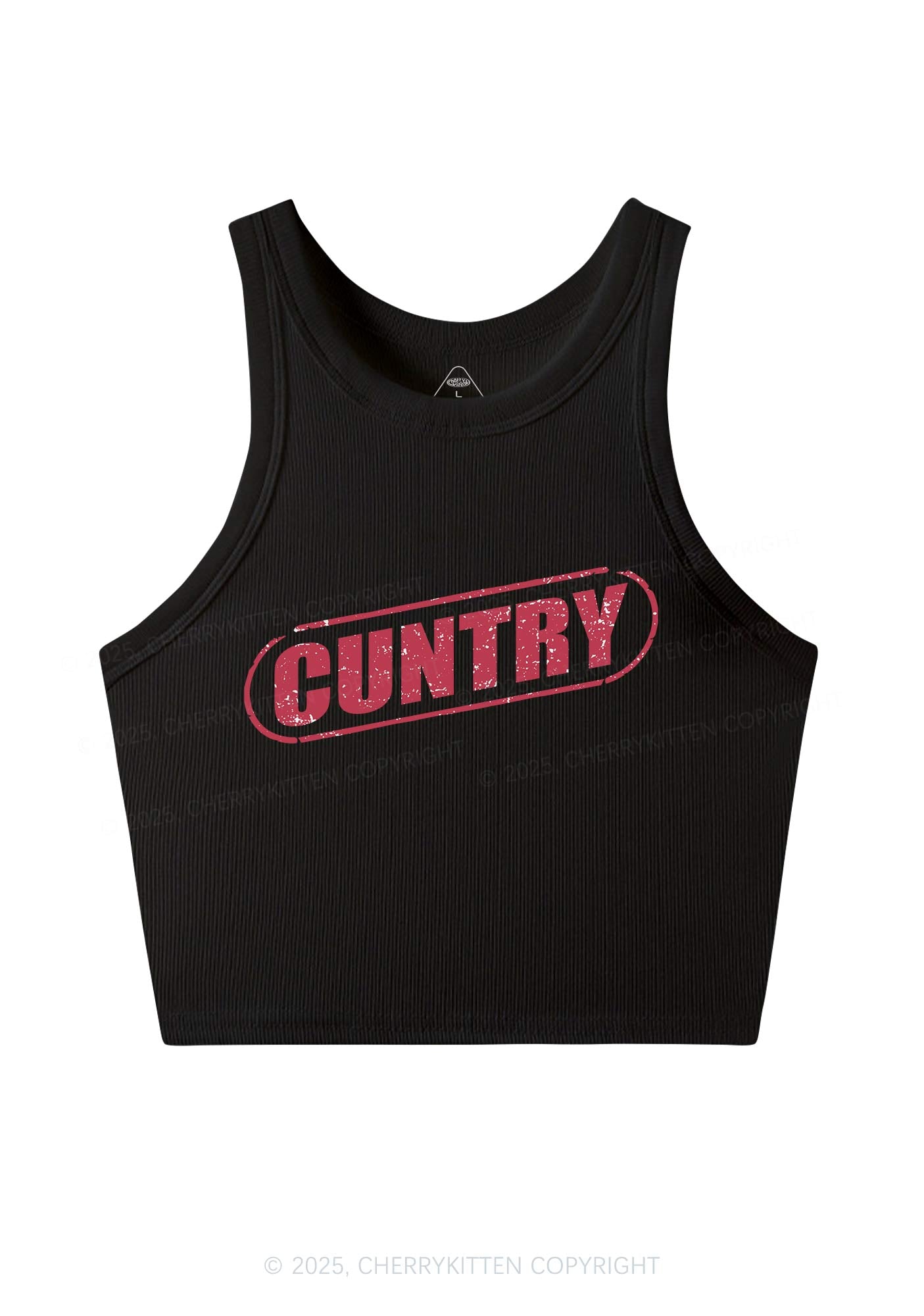 Cuntry Y2K Crop Tank Top Cherrykitten