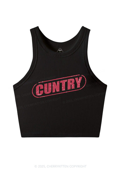 Cuntry Y2K Crop Tank Top Cherrykitten