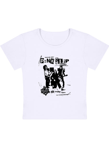 Pink Slip Take Me Away Y2K Baby Tee