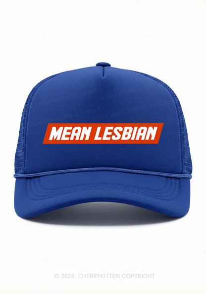 Mean Lesbian Pride Y2K Trucker Hat Cherrykitten
