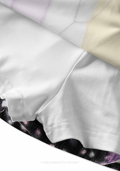 Nonbinary Butterfly Wing Pride Y2K Print Mini Skirt Cherrykitten