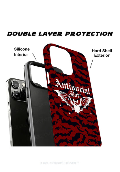 Halloween Antisocial Bat Y2K Phone Case Cherrykitten