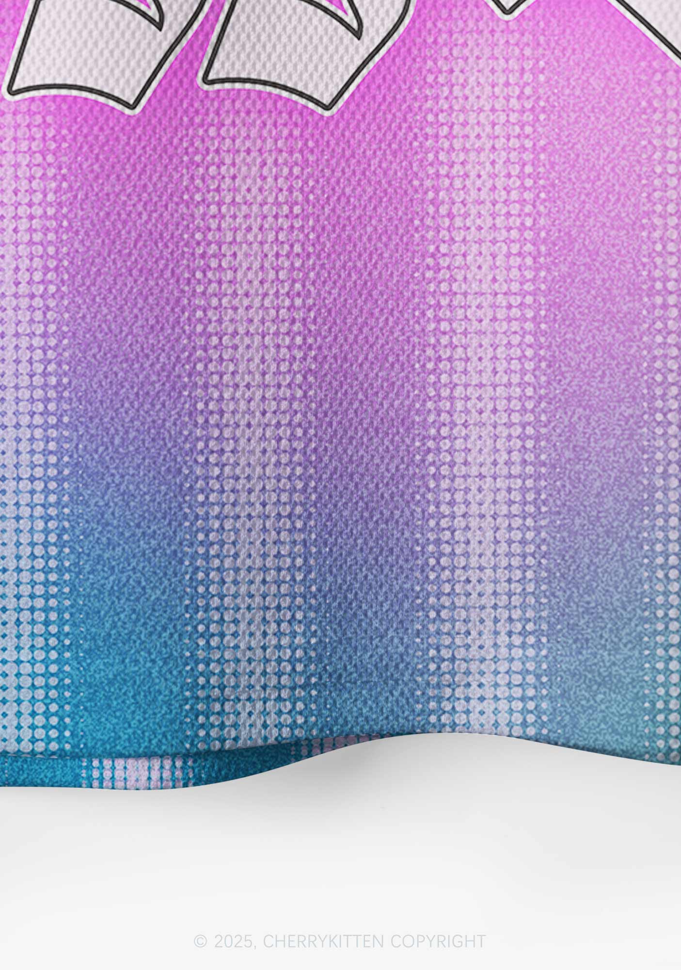 Custom Blue Gradient Faggot Pride Y2K Crop Sport Jersey Shirts Cherrykitten