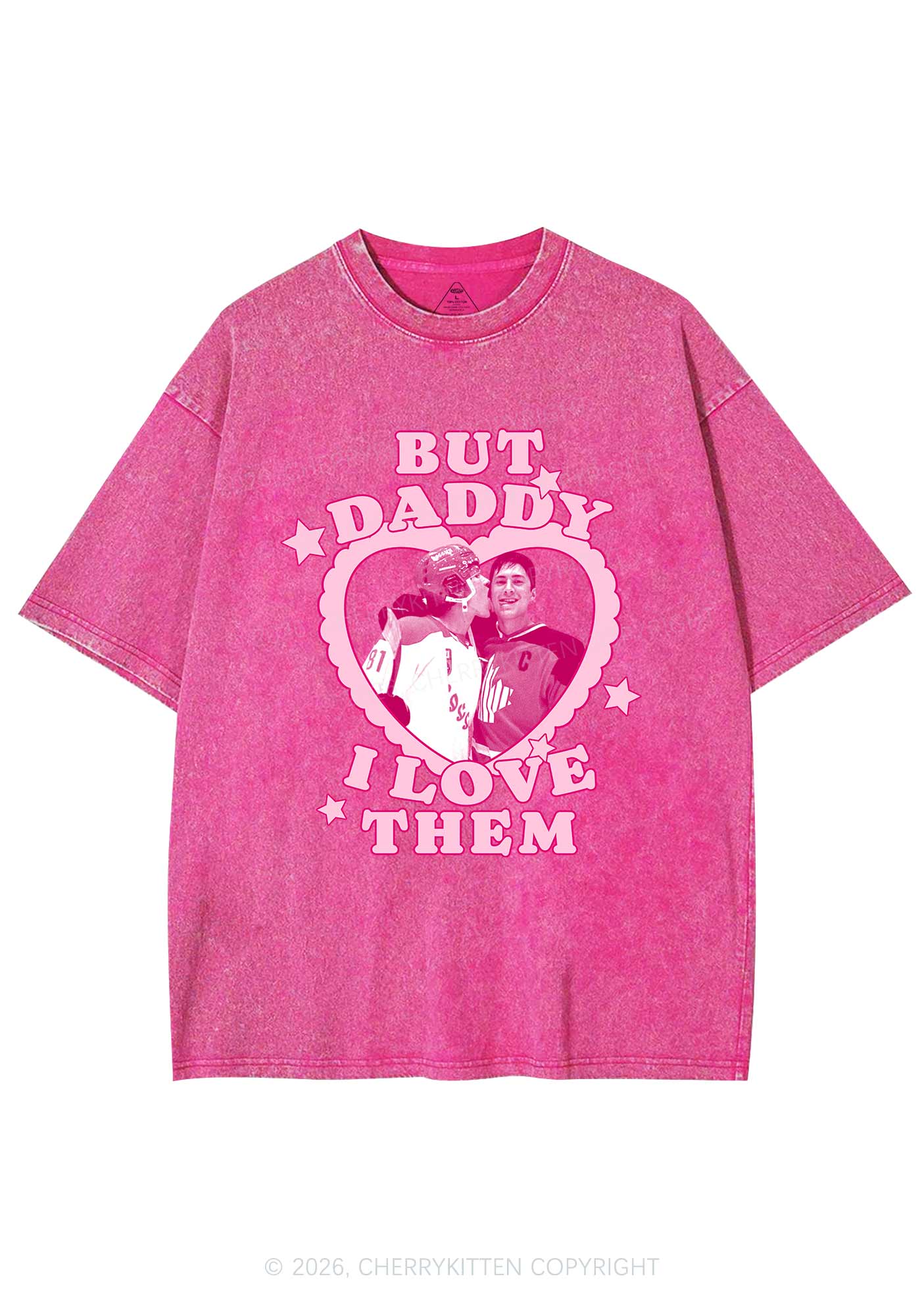 But Daddy I Love Them HR Y2K Shirts Washed Tee Cherrykitten