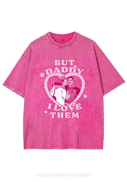 But Daddy I Love Them HR Y2K Shirts Washed Tee Cherrykitten
