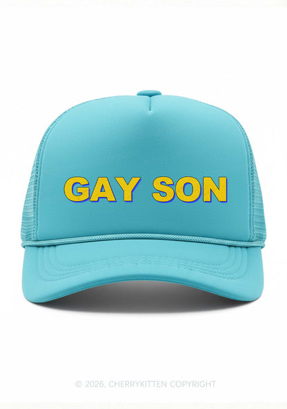 Gay Son Pride Y2K Trucker Hat Cherrykitten
