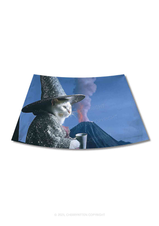 Magic Cat Y2K Print Mini Skirt Cherrykitten