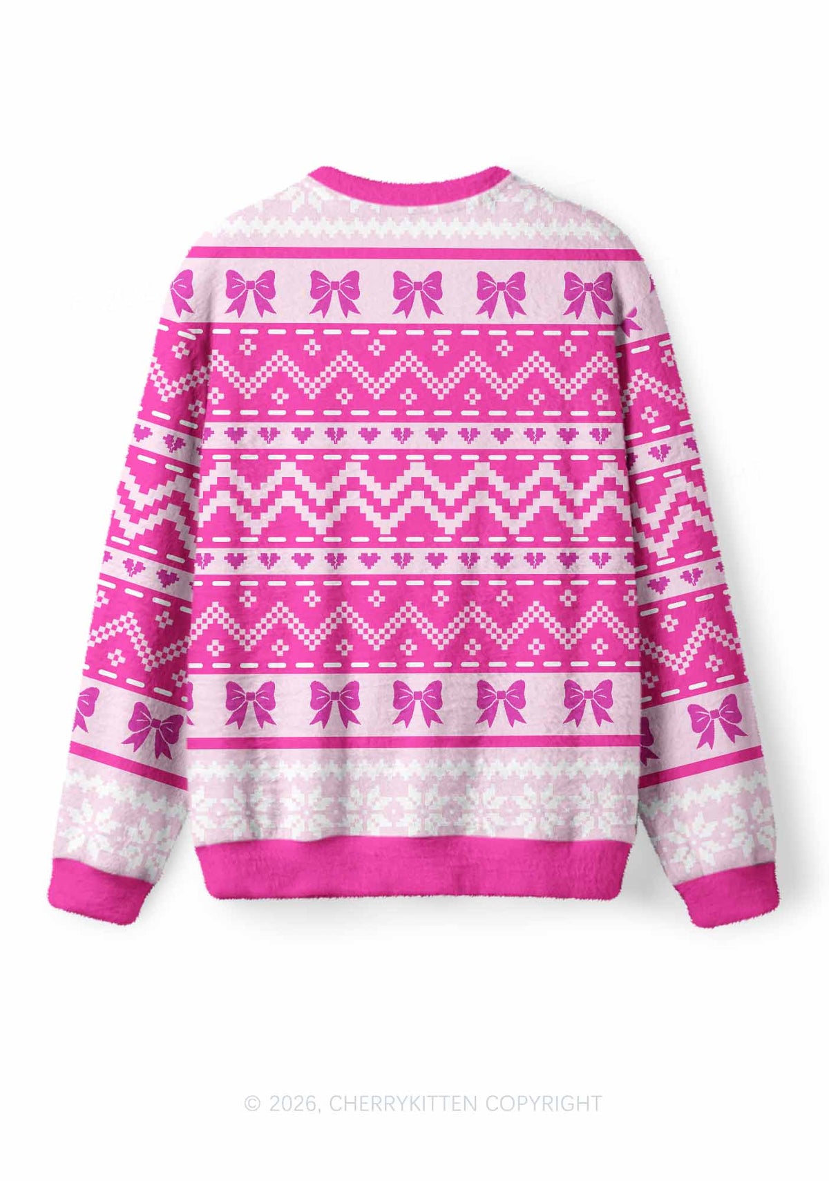 Emotional Support Bottom Pride Y2K Christmas Knit Sweatshirt Cherrykitten