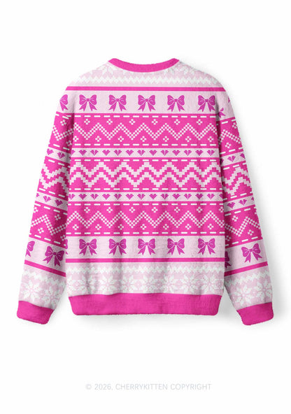 Emotional Support Bottom Pride Y2K Christmas Knit Sweatshirt Cherrykitten