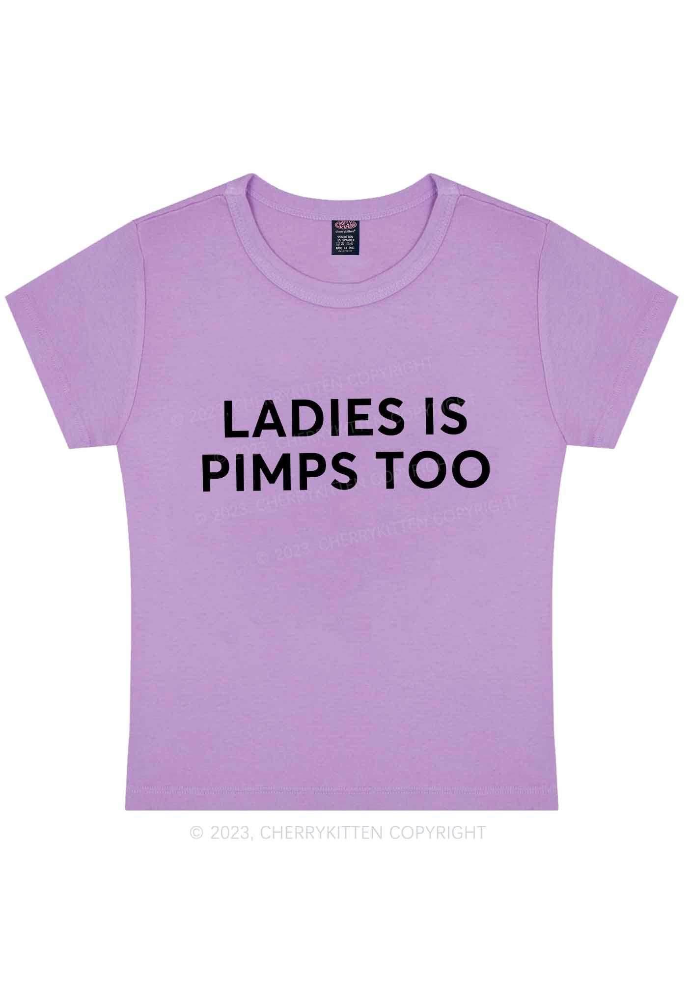 Curvy Ladies Is Pimps Y2K Baby Tee Cherrykitten