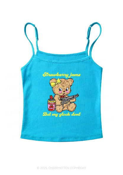Strawberry Jams Bear Y2K Spaghetti Strap Cami Cherrykitten