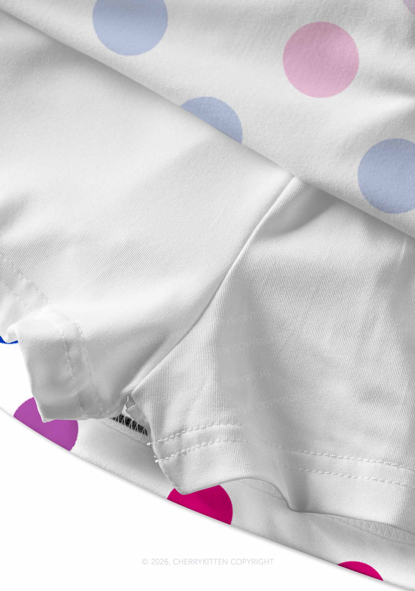 Bisexual Dots On White Pride Y2K Print Mini Skirt Cherrykitten