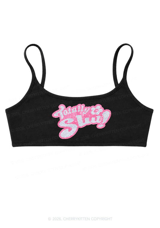 Glitter Totally Slxt Y2K Super Crop Cami Cherrykitten