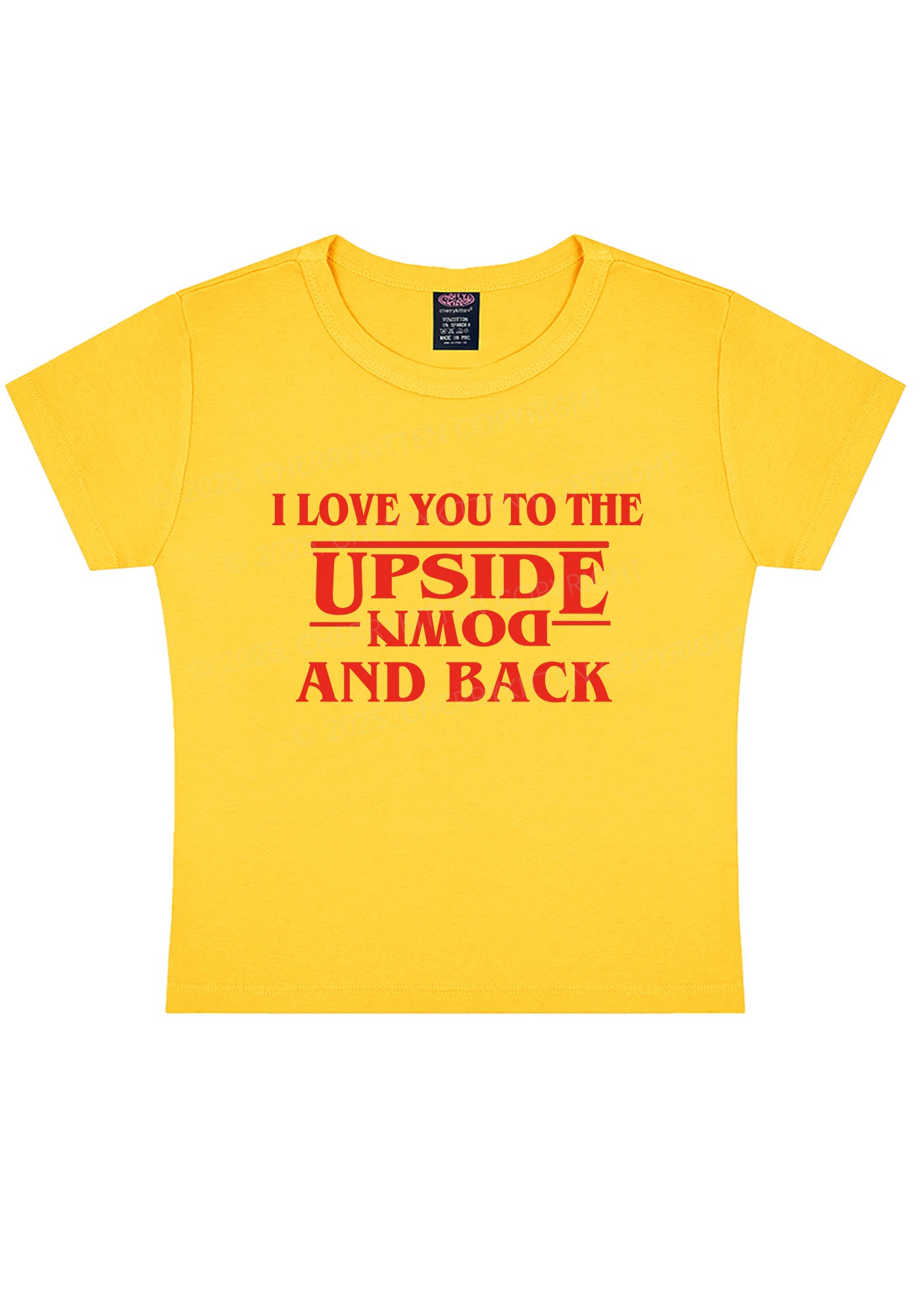 Love You Upside Down Y2K Baby Tee Cherrykitten