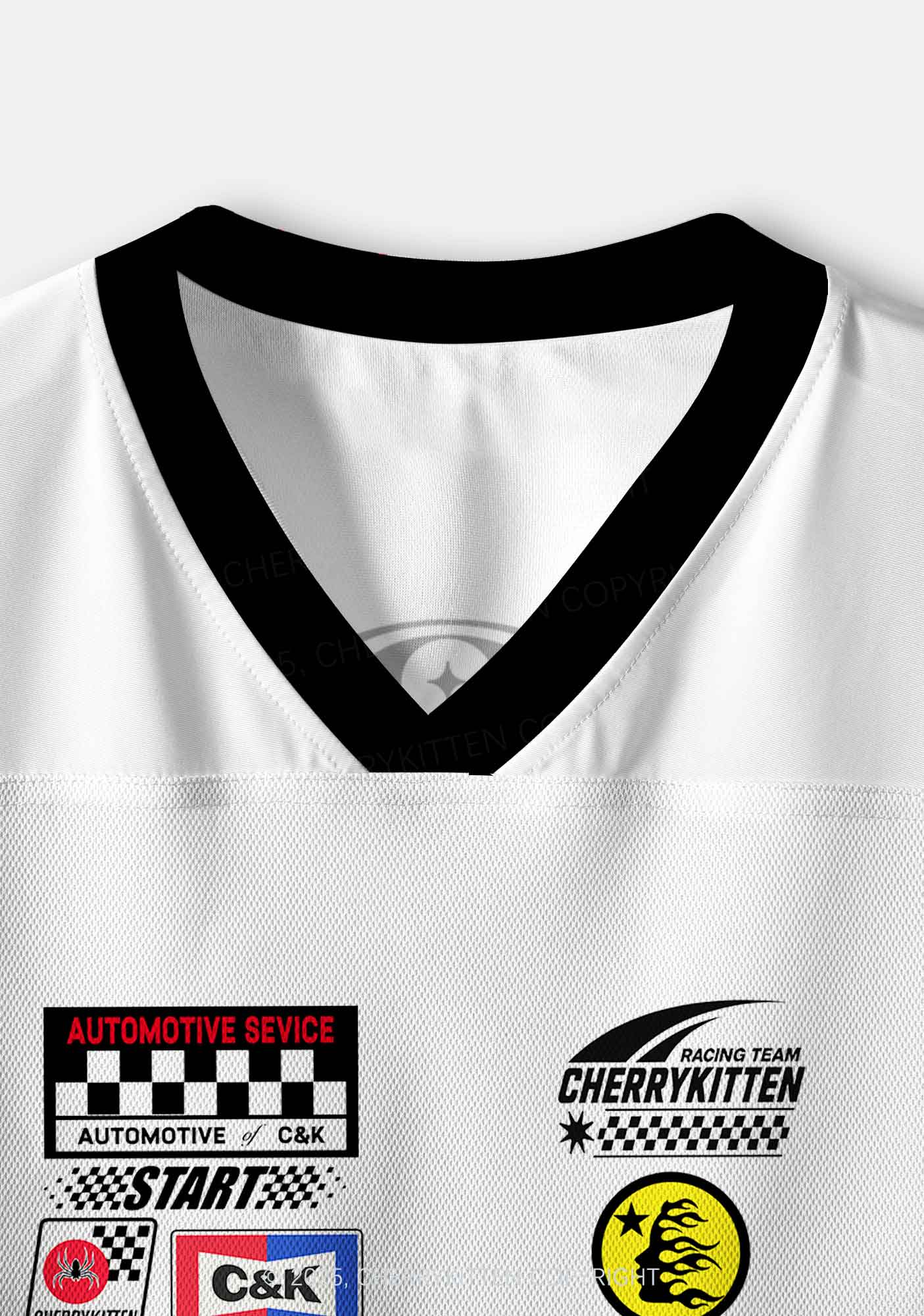 Custom Red Cxxt Y2K Crop Sport Jersey Shirts Cherrykitten