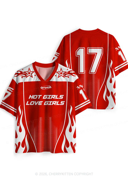 Hot Girls Love Girls Pride Y2K Sport Jersey Shirts Cherrykitten