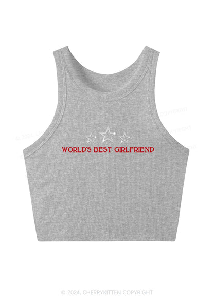 World's Best Girlfriend Y2K Crop Tank Top Cherrykitten