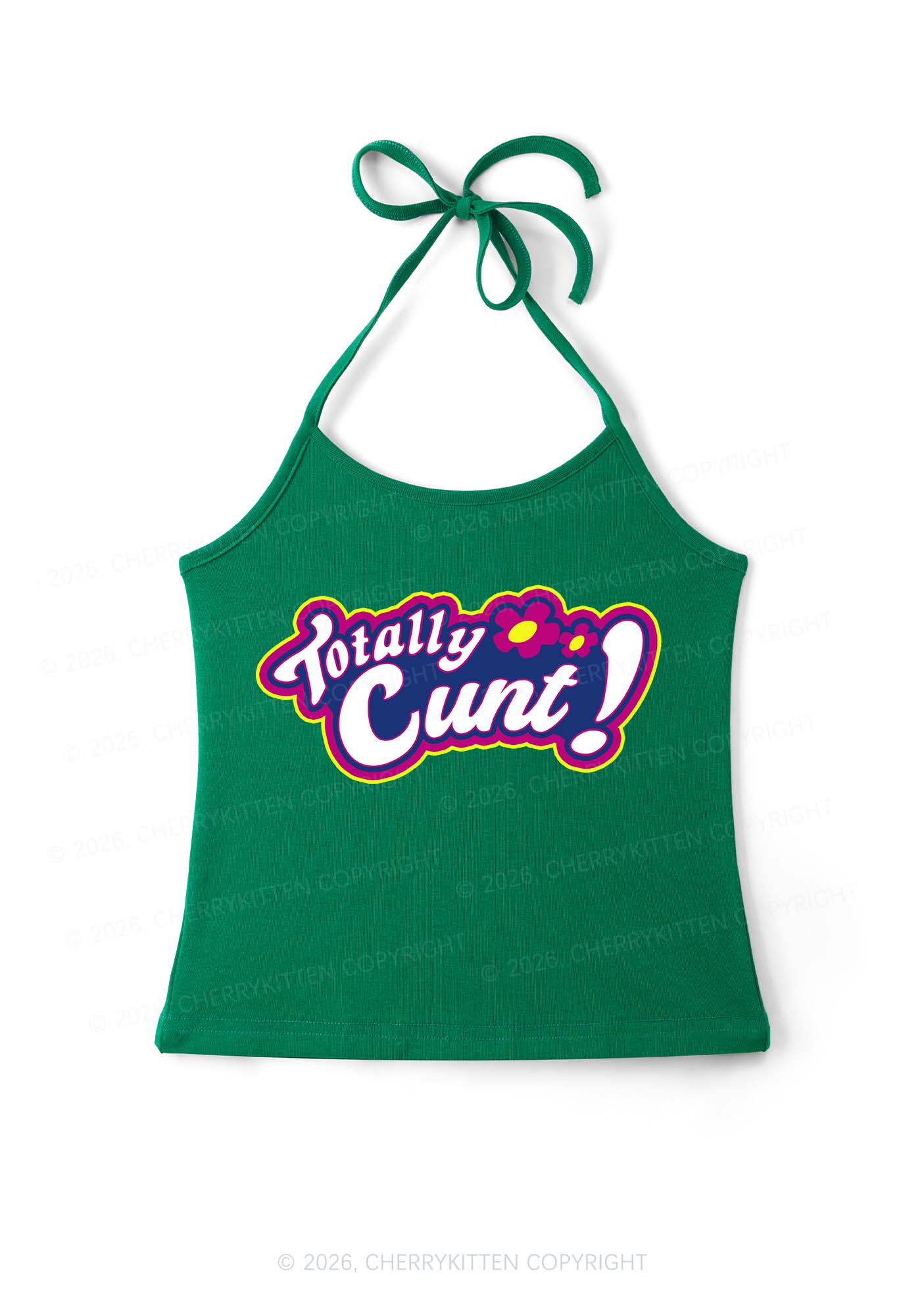 Totally Cxxt Y2K Halter Neck Cami Cherrykitten