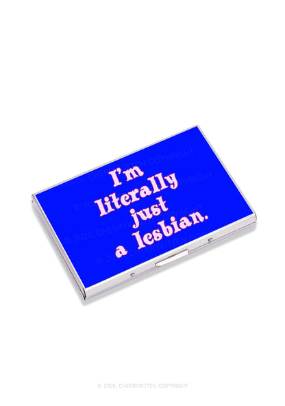 Literally Just A Lesbian Pride Y2K Mirror Cigarette Case Cherrykitten