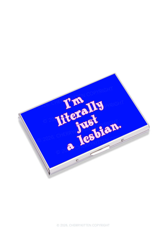 Literally Just A Lesbian Pride Y2K Mirror Cigarette Case Cherrykitten