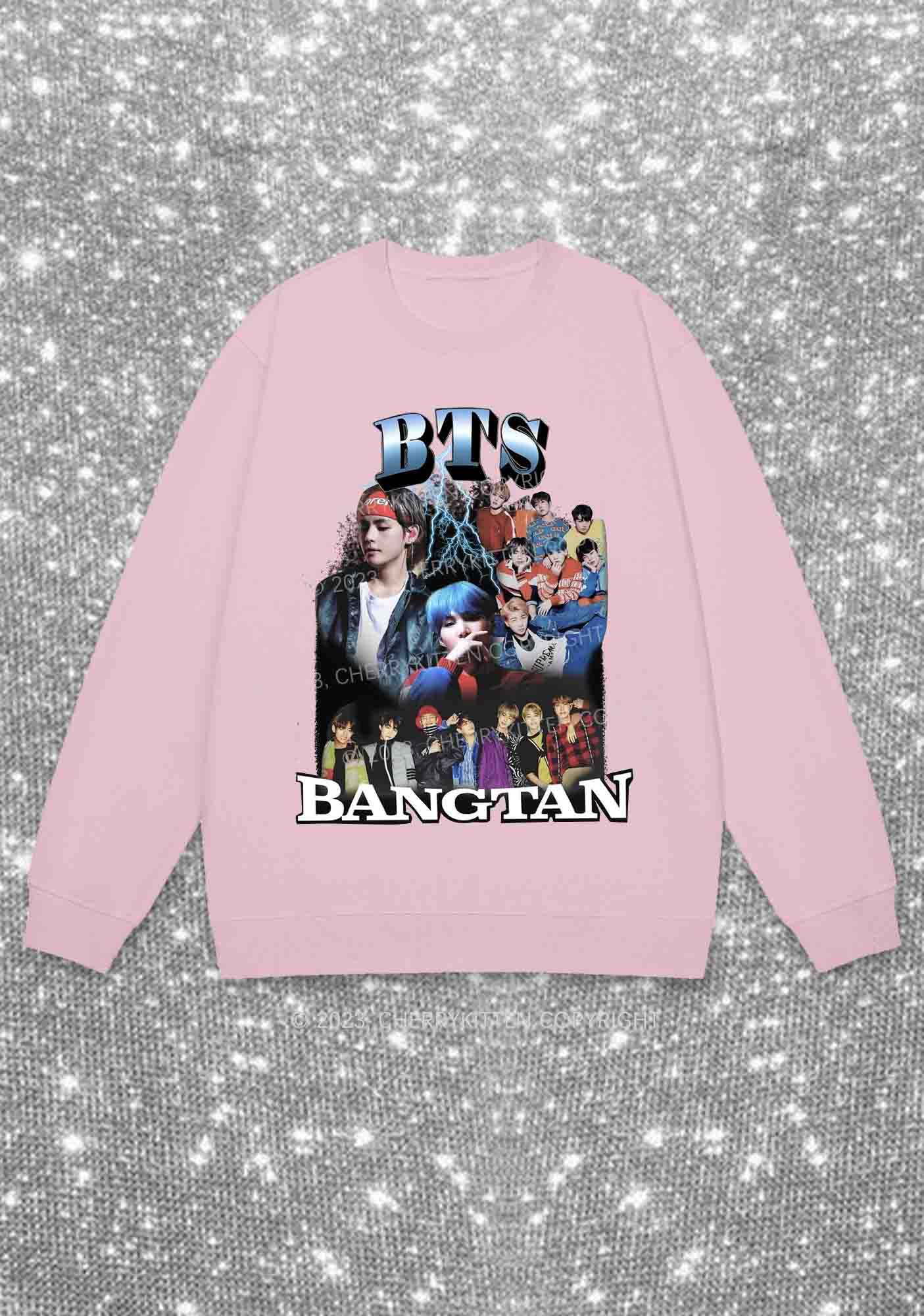 Lightning Bangtan Kpop Y2K Sweatshirt Cherrykitten