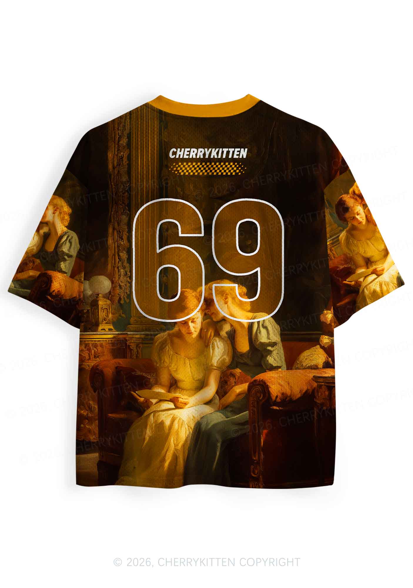 Lesbian Couple Reading Portrait Pride Y2K Sport Jersey Shirts Cherrykitten
