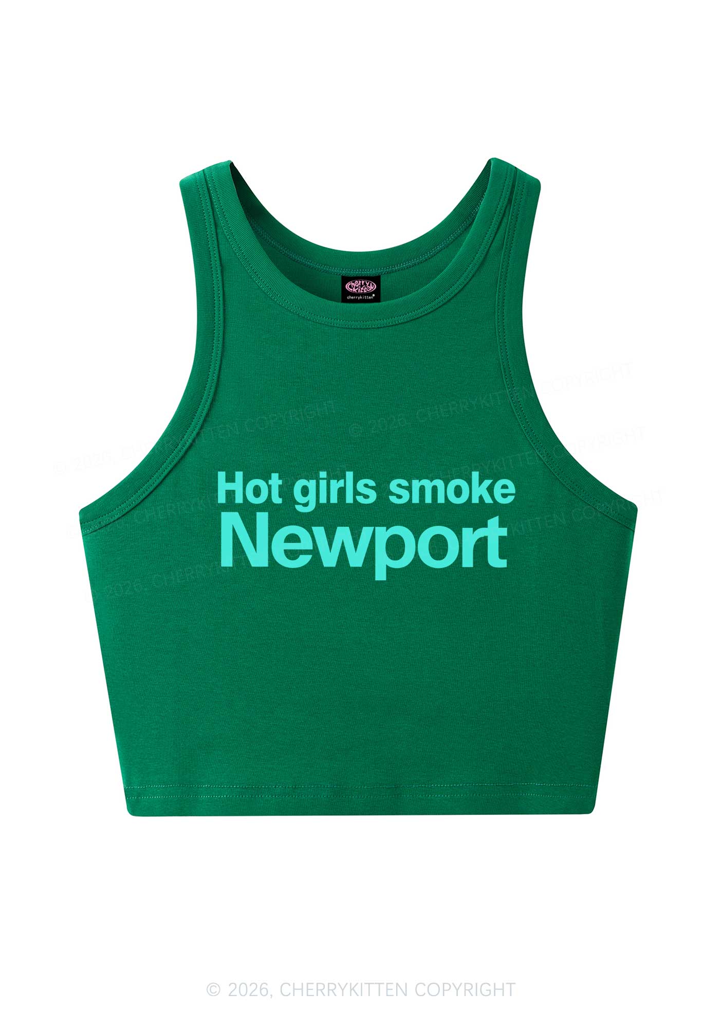 Hot Girls Smoke Y2K Crop Tank Top Cherrykitten