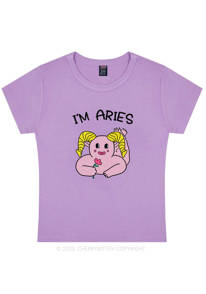 Curvy I'm Aries Y2K Baby Tee Cherrykitten