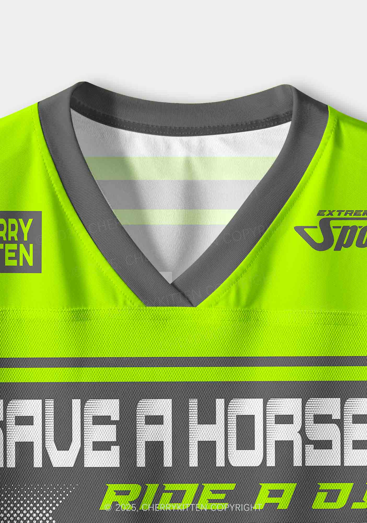 Custom Green Ride A DJ Y2K Crop Sport Jersey Shirts Cherrykitten