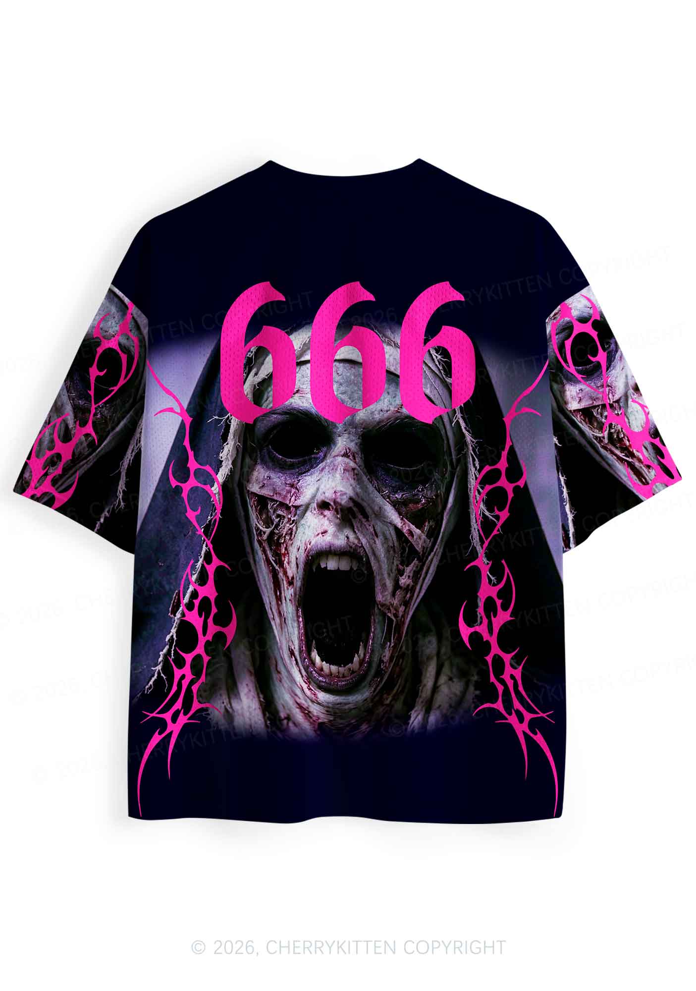 Halloween Bite Me Nun Y2K Sport Jersey Shirts Cherrykitten