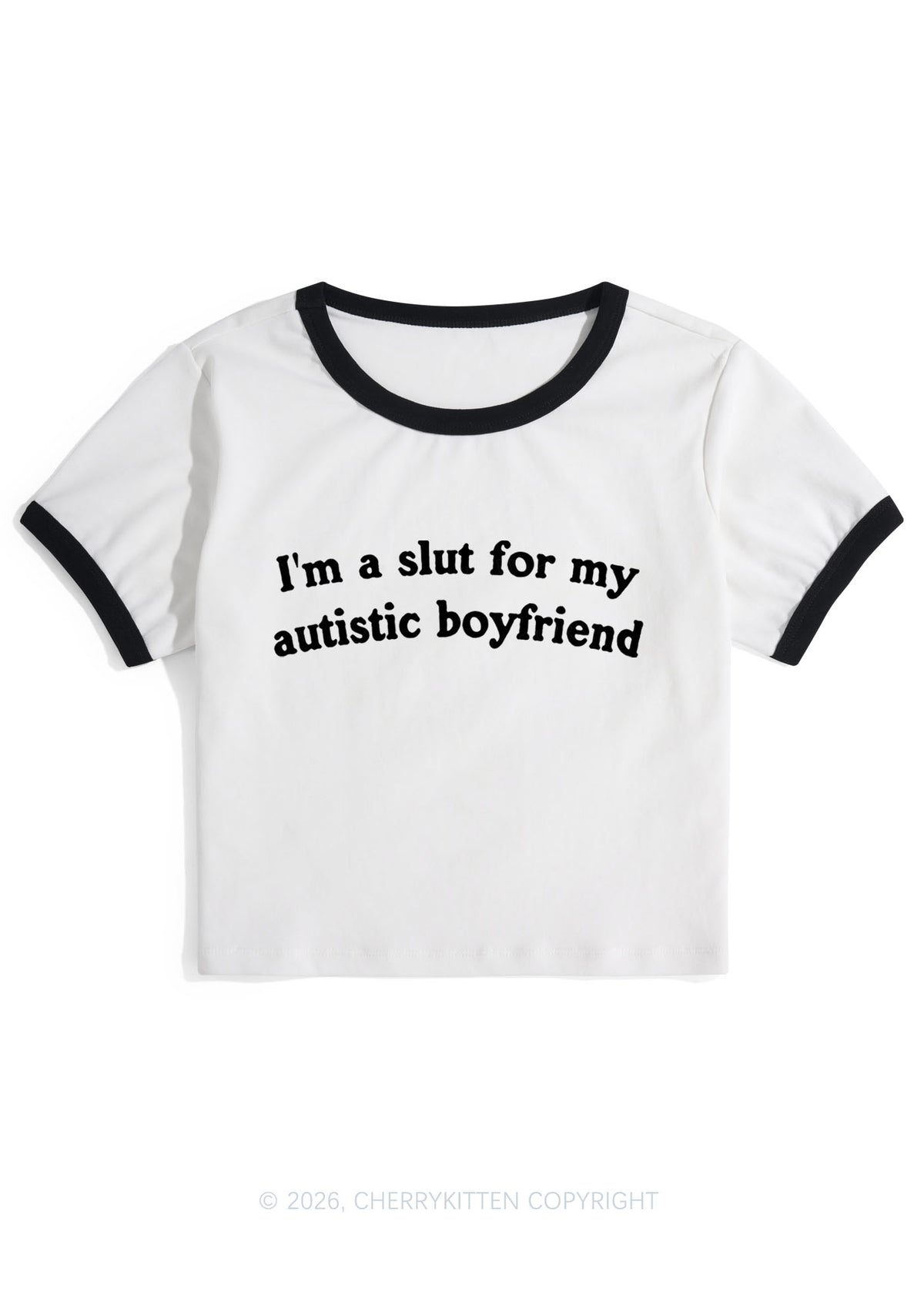Slxt For My Autistic BF Y2K Ringer Tee Cherrykitten