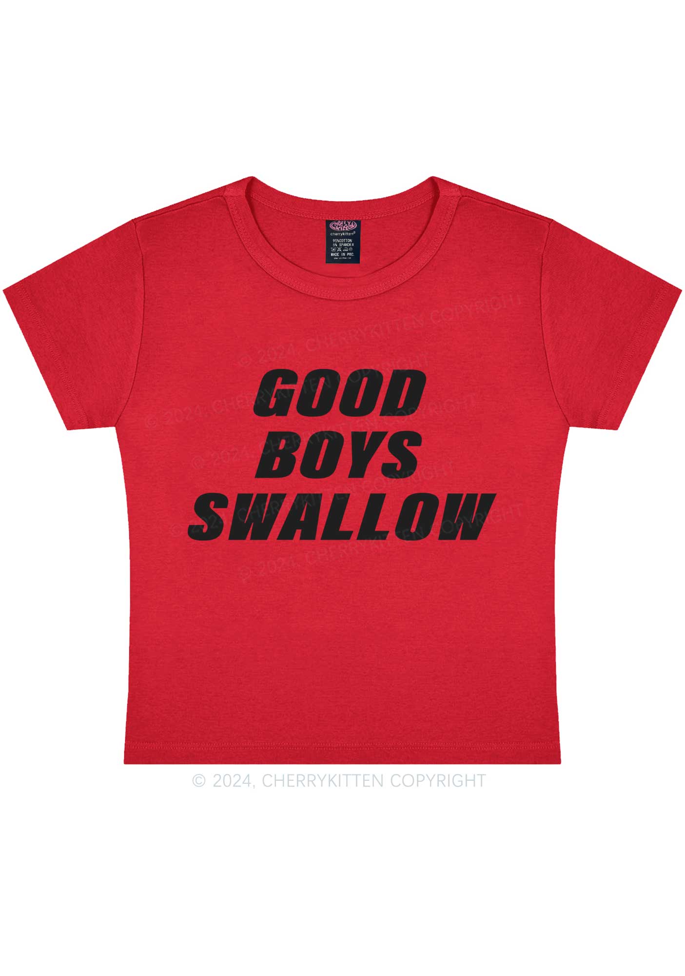 Good Boys Swallow Y2K Baby Tee Cherrykitten