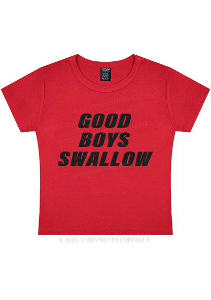 Good Boys Swallow Y2K Baby Tee Cherrykitten