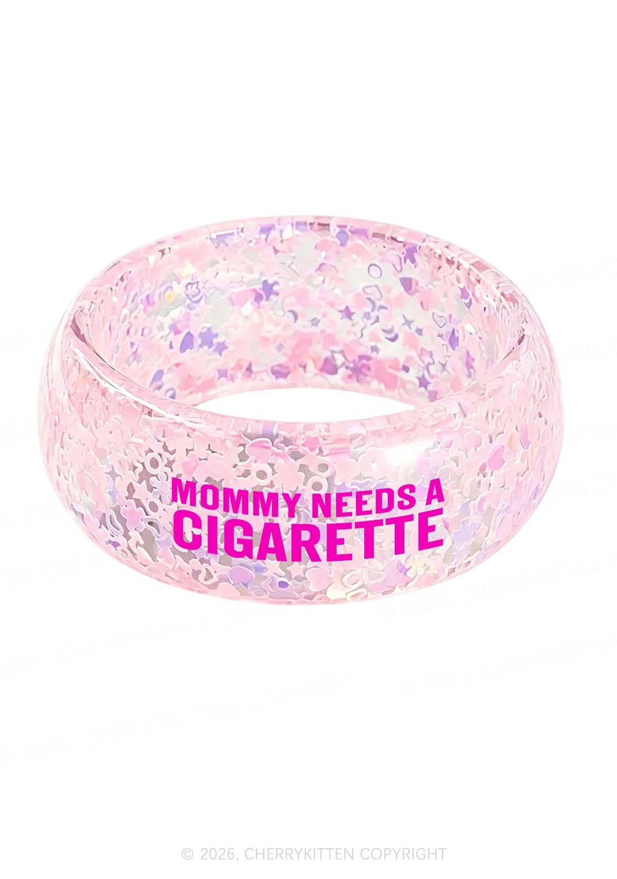 Mommy Needs A Cigarette Y2K Cuff Bangle Cherrykitten