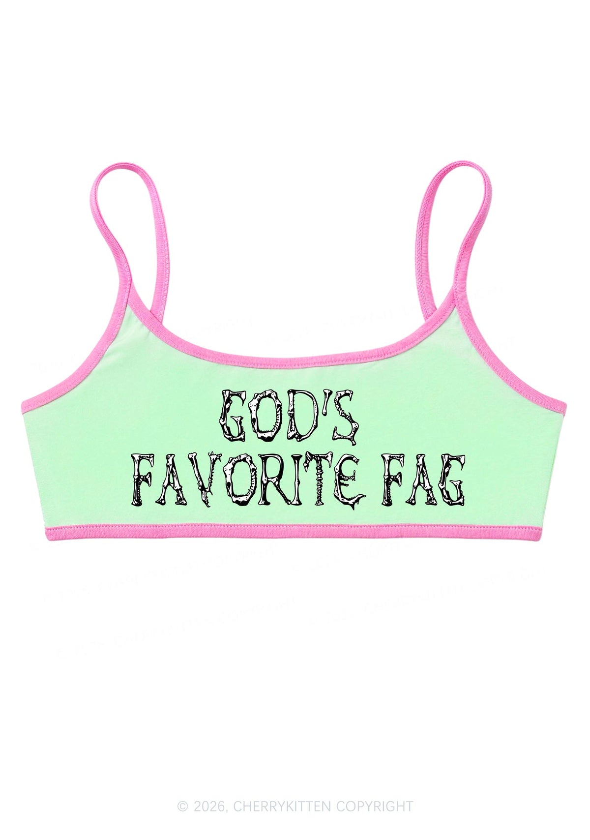 Halloween Gods Favorite Fag Y2K Super Crop Cami Cherrykitten