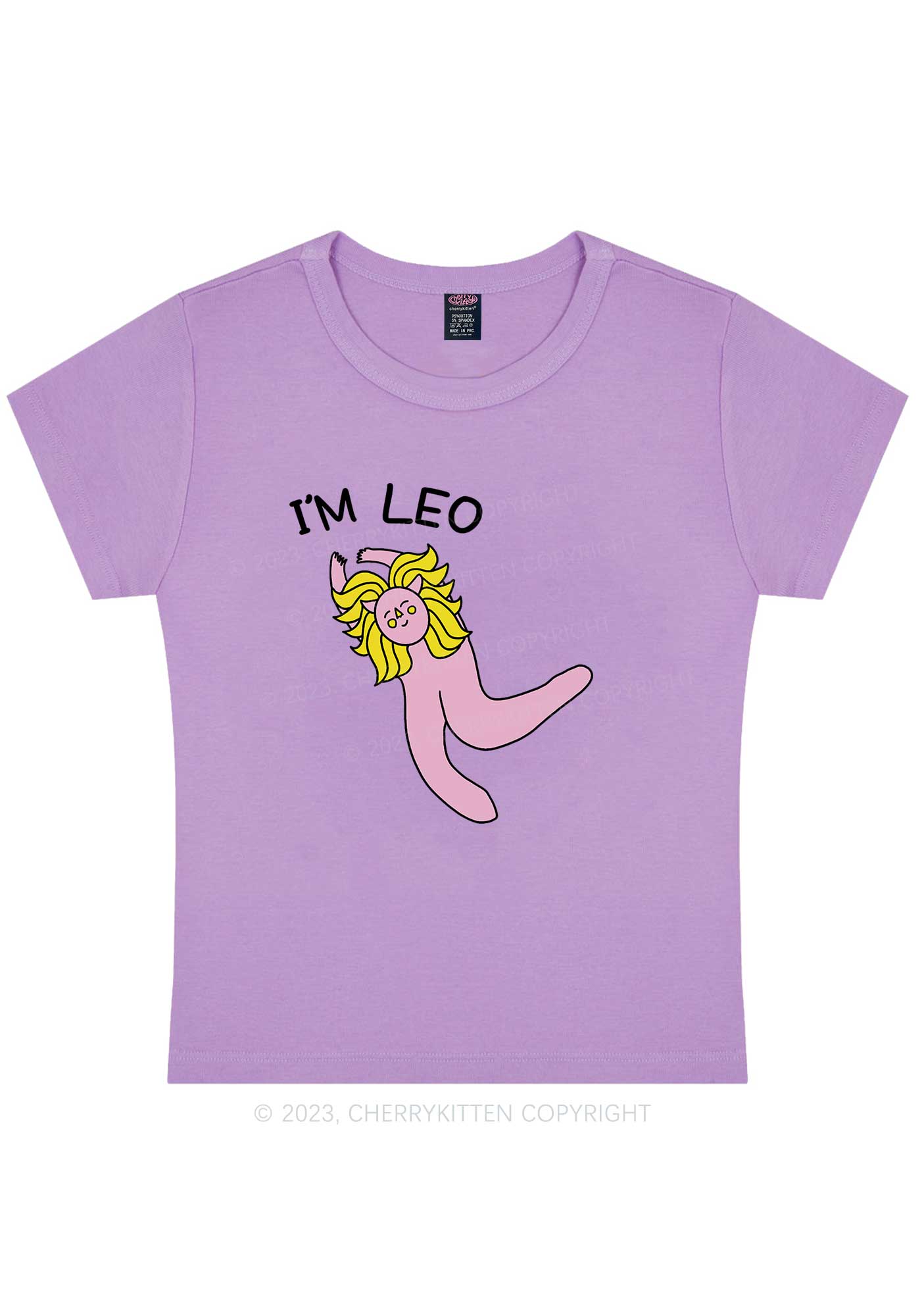 Curvy I'm Leo Y2K Baby Tee Cherrykitten