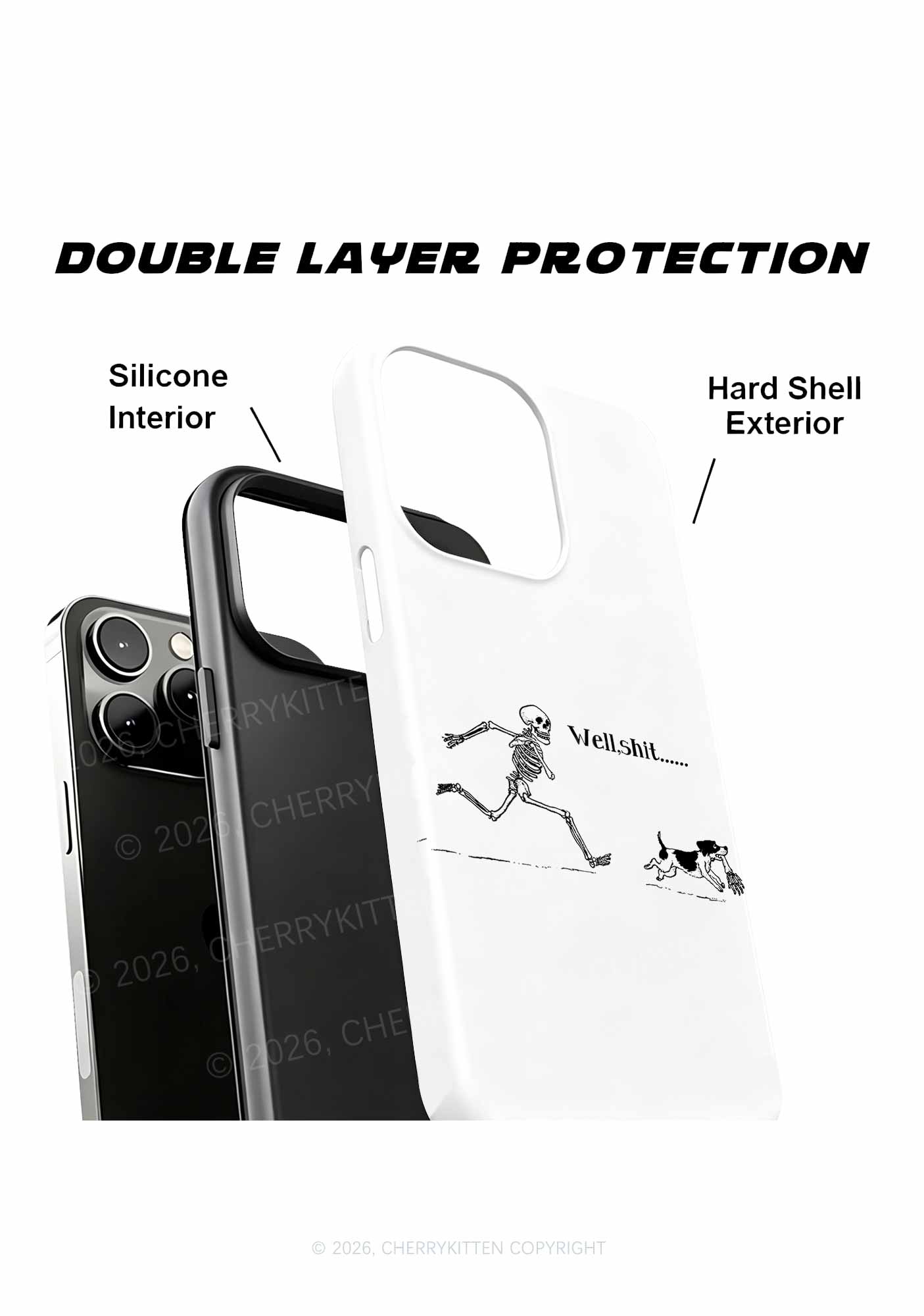 Halloween Skeleton Chase Dog Y2K Phone Case Cherrykitten