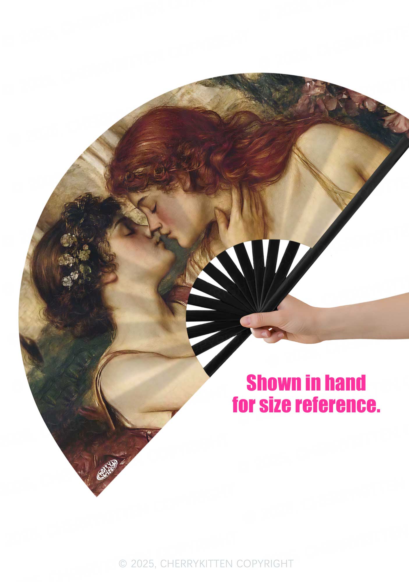 Lesbian Girlfriend Pride Y2K Rave Hand Fan Cherrykitten